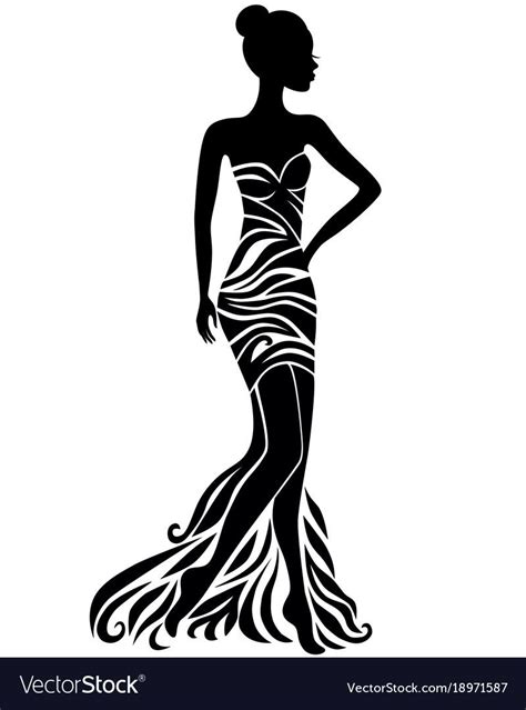 elegant woman silhouette|image of fancy lady outline.